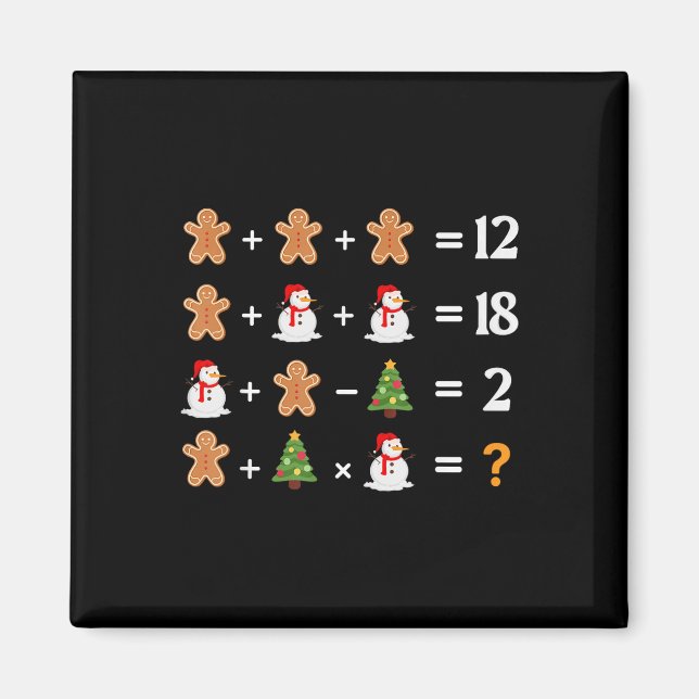 Funny 6 7 Meme Christmas Order Of Operations Math  Magnet (Front)