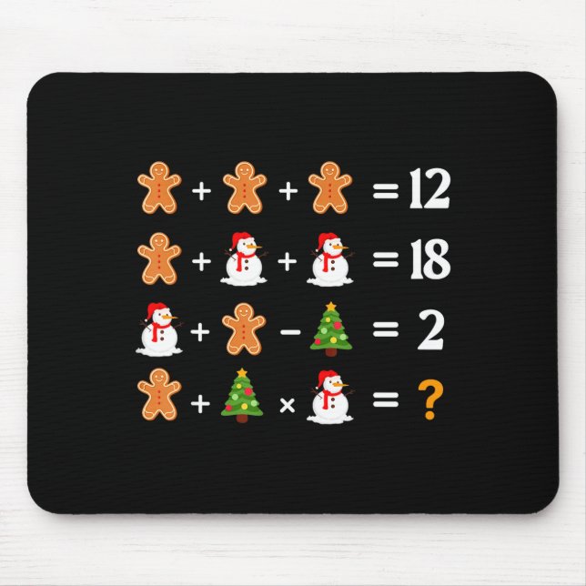 Funny 6 7 Meme Christmas Order Of Operations Math  Mouse Pad (Front)