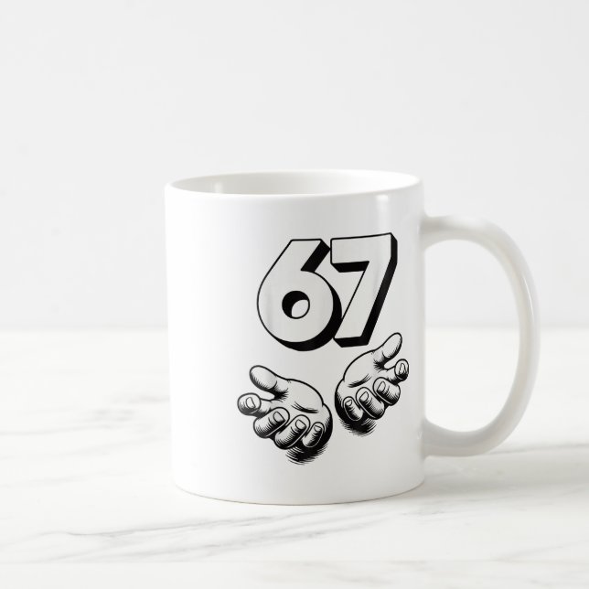 Funny 6 7 Meme Gen Alpha Gen Z Slang Six Seven  Coffee Mug (Right)