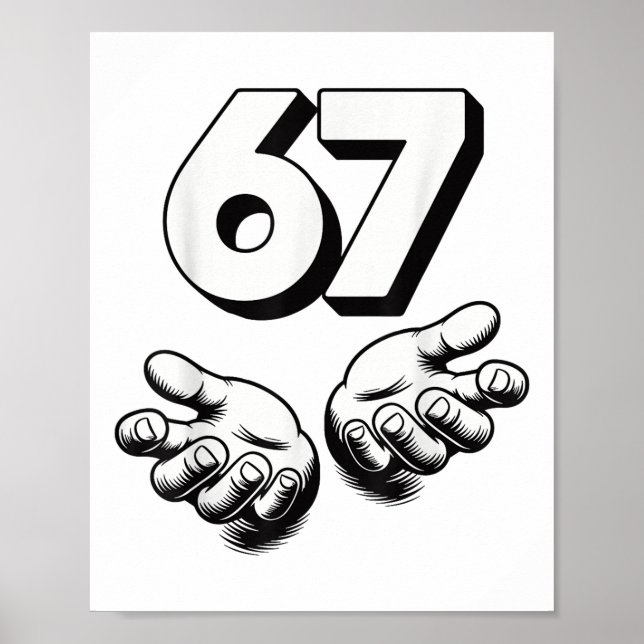 Funny 6 7 Meme Gen Alpha Gen Z Slang Six Seven  Poster (Front)