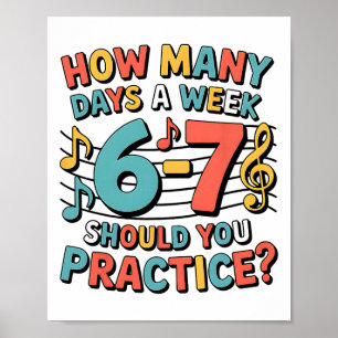 Funny 6 7 Meme Six Seven For Music Teacher  Poster