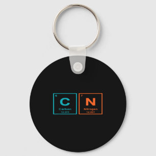 Funny 6 7 Periodic Table Carbon Nitrogen Humor Keychain
