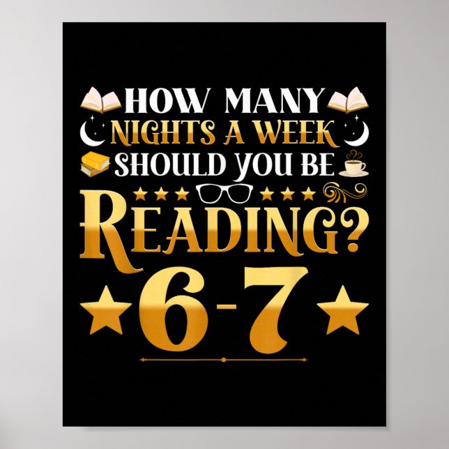 Funny 6-7 Reading Meme Quote Teacher Librarian Boo Poster (Front)