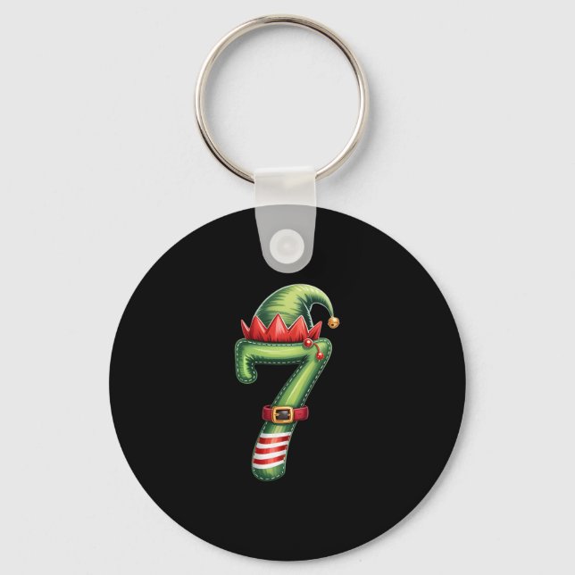 Funny 6 7 Six Seven Meme Couple Matching Christmas Keychain (Front)