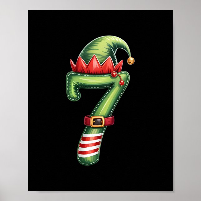 Funny 6 7 Six Seven Meme Couple Matching Christmas Poster (Front)
