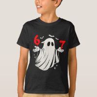 Funny 6 7 Six Seven Meme Halloween Humor Ghost Cos