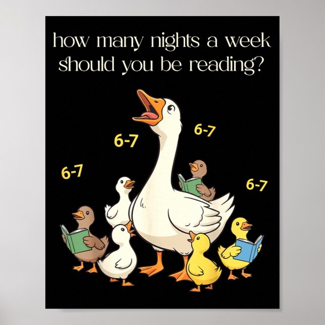 Funny 6 7 Six Seven Reading For Teacher Kids Book  Poster (Front)