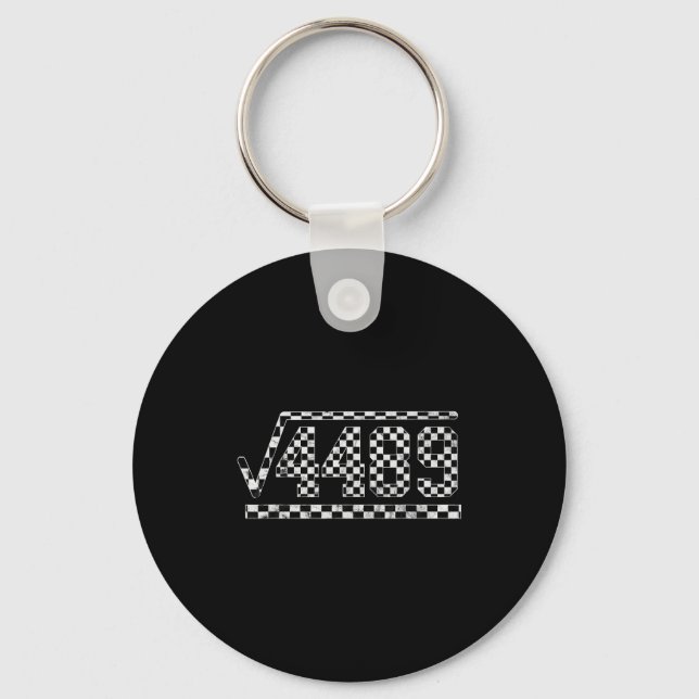 Funny 6 7 Square Root Of 4489 Slang Math Teacher  Keychain (Front)