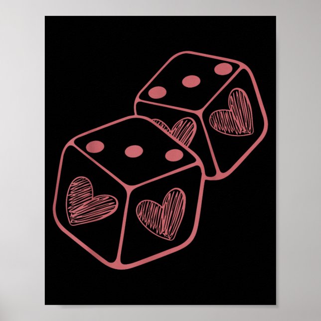 Funny 6 7 Valentine Couples Matching Love Heart Pl Poster (Front)