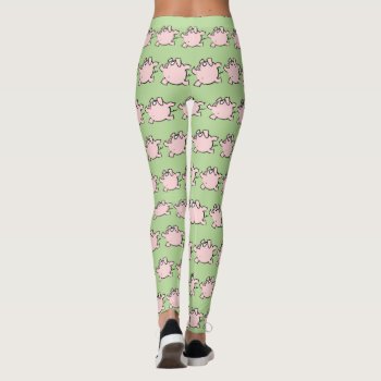Funny 6 Cartoon Illustration Pig Choose Color L Leggings by 2018_The_Dogs_Wishes at Zazzle