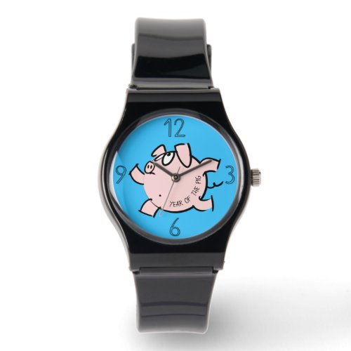 Funny 6 Cartoon Illustration Pig Year Birthday W W Watch