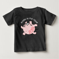 Funny 6 Cartoon Illustration Pink Pig 2019 Baby T