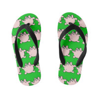 Funny 6 Cartoon Pig Choose Color Kids Flip Flop