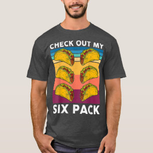 Funny 6 Pack Meican Gym Top for Taco Lovers Fitnes