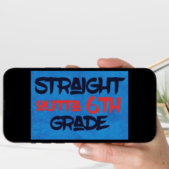 Funny 6th Grade Graduation Congratulations Blue Card (Front Digital)