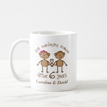 Funny 6th Wedding Anniversary His Hers Mugs by MainstreetShirt at Zazzle