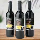 Funny 70 so what Quote Photo 70th Birthday Wine Label<br><div class="desc">Funny 70 so what Quote Photo 70th Birthday Wine Label. A motivational and funny text 70 So what is great for a person with a sense of humor. The text is in yellow and black color. Add your photo. You can change the age.</div>