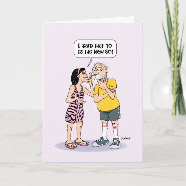 Funny 70th Birthday Card (Front)