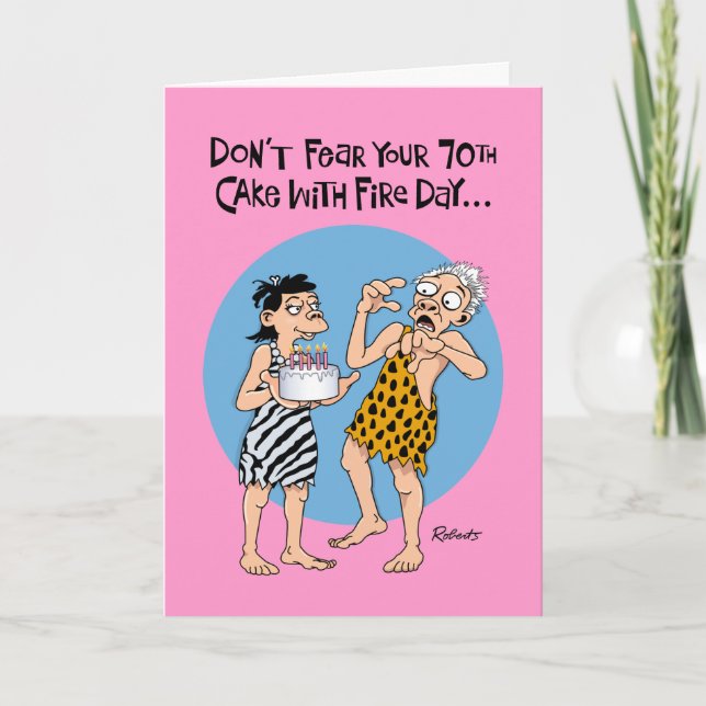 Funny 70th Birthday Card (Front)