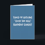Funny 70th Birthday Card<br><div class="desc">Funny "Over the Hill" 70th Birthday Greeting Card celebrates someone turning seventy years old</div>