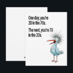 Funny 70th Birthday Card Dad Getting Older Bird<br><div class="desc">This funny 70th birthday card dad is designed for men who appreciate humor about getting older. Featuring a quirky bird illustration and a relatable aging joke, it’s perfect for celebrating a 70th birthday with laughter. The message captures how quickly time passes, making this card ideal for dads who enjoy witty,...</div>