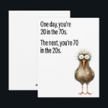 Funny 70th Birthday Card Dad Old Age Bird<br><div class="desc">Searching for a unique 70th birthday card for dad?
This funny bird birthday card combines aging humor with a playful illustration,  making it ideal for dads turning 70.</div>
