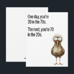 Funny 70th Birthday Card Dad Old Age Bird<br><div class="desc">Searching for a unique 70th birthday card for dad?
This funny bird birthday card combines aging humor with a playful illustration,  making it ideal for dads turning 70.</div>