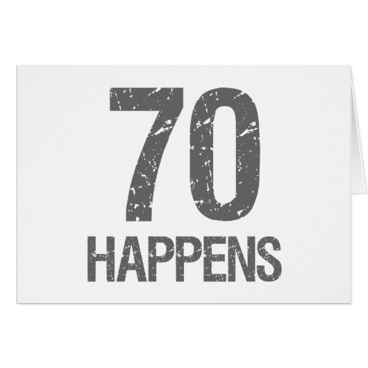 Funny 70th Birthday Cards (Front Horizontal)