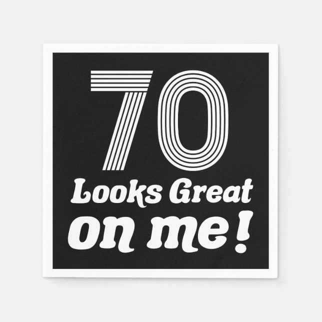 Funny 70th Birthday For Her Napkins (Front)