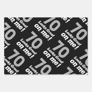 Funny 70th Birthday For Her Wrapping Paper Sheets
