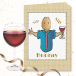 Funny 70th Birthday for Him Male Cartoon Wine   Card<br><div class="desc">Let that special guy celebrating his 70th birthday know that you are toasting him on his special day ...   Personalize it with his name</div>