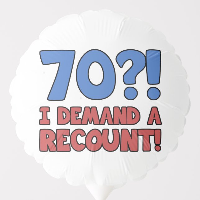 Funny 70th Birthday Gag Gift Balloon (Front)
