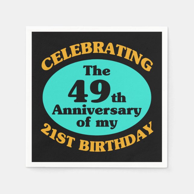 Funny 70th Birthday Gag Gift Napkins (Front)