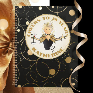 Funny 70th Birthday Gift For Her Modern Bold Planner