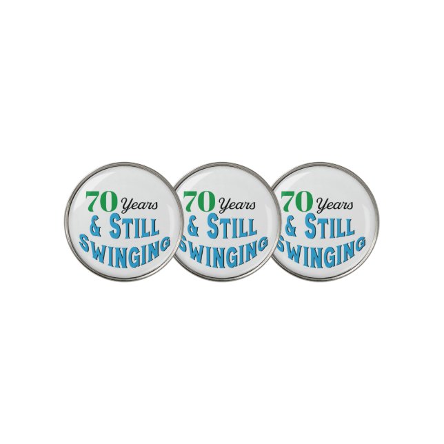 Funny 70th Birthday Golf Ball Marker (3 Up)