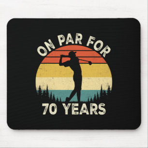 Funny 70th Birthday Golf Golfer 70 Year Old Golf B Mouse Pad