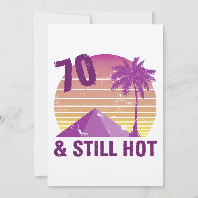 Funny 70th Birthday Hot Card (Front)