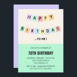 Funny 70th birthday invitations Happy Birthday<br><div class="desc">Funny 70th birthday invitations Happy Birthday</div>