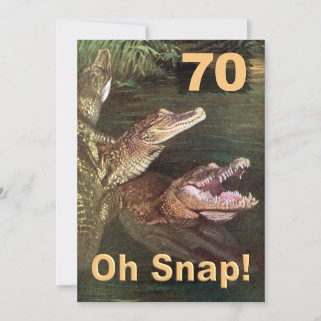 Funny 70th Birthday Party Invitations (Front)