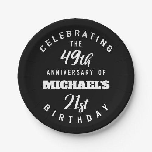 Funny 70th Birthday Personalized Paper Plates