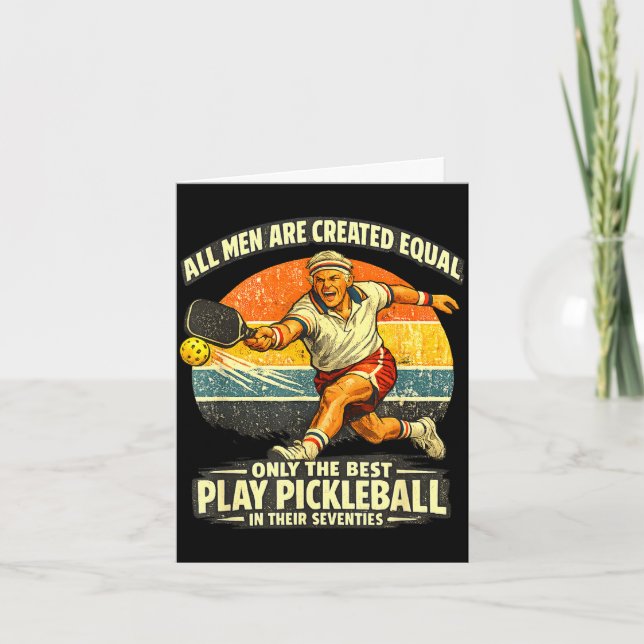 Funny 70th birthday pickleball player 70 years old card (Front)