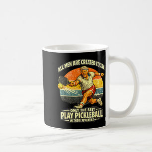 Funny 70th birthday pickleball player 70 years old coffee mug