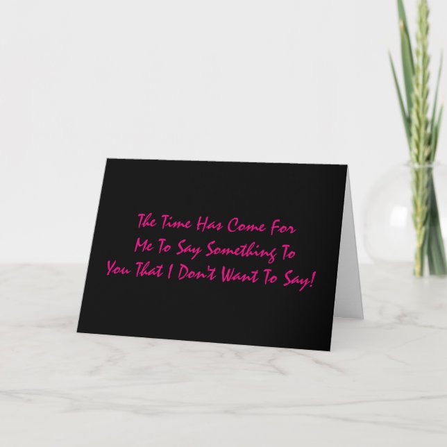 Funny, 70th birthday, pink on black. card (Front)