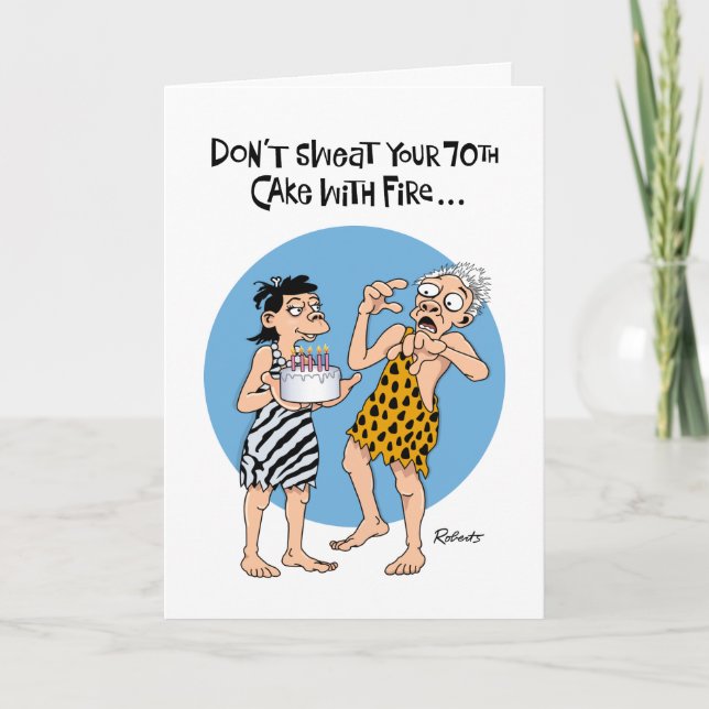 Funny 70th Birthday Reassurance Card (Front)