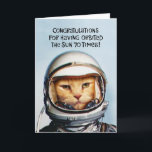 Funny 70th Orbit Birthday Card<br><div class="desc">Funny 70th Birthday Greeting Card congratulates a new septuagenarian baby boomer</div>