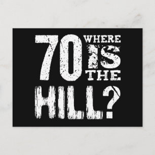 Funny 70th Year Birthday Save the Date V05F Announcement Postcard