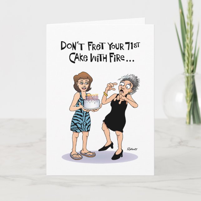 Funny 71st Birthday Card (Front)
