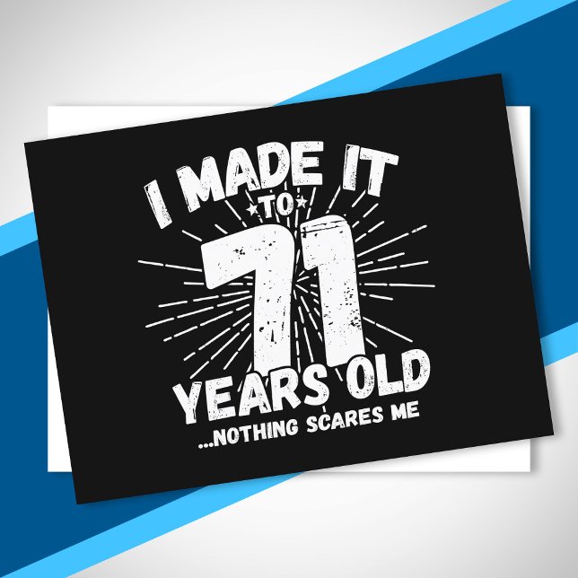 Funny 71st Birthday Quote Sarcastic 71 Year Old Postcard (Creator Uploaded)