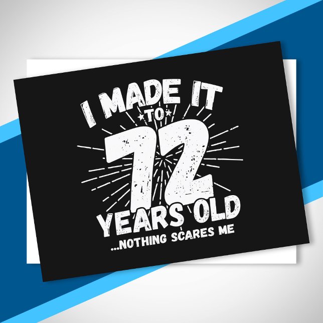 Funny 72nd Birthday Quote Sarcastic 72 Year Old Postcard (Creator Uploaded)