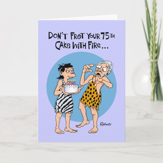 Funny 75th Birthday Card for Men | Zazzle.com